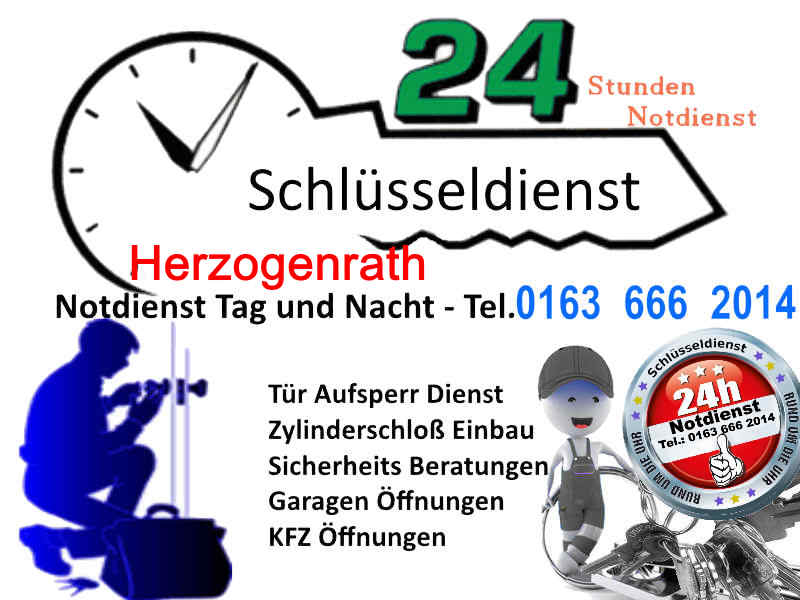 Schlüssel Notdienst Herzogenrath Kohlscheid, Herzogenrath Straß sowie zum Beispiel Schlüsseldienst Merkstein - Tag und Nacht